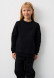 Deep taupe color basic kids three-thread insulated sweatshirt